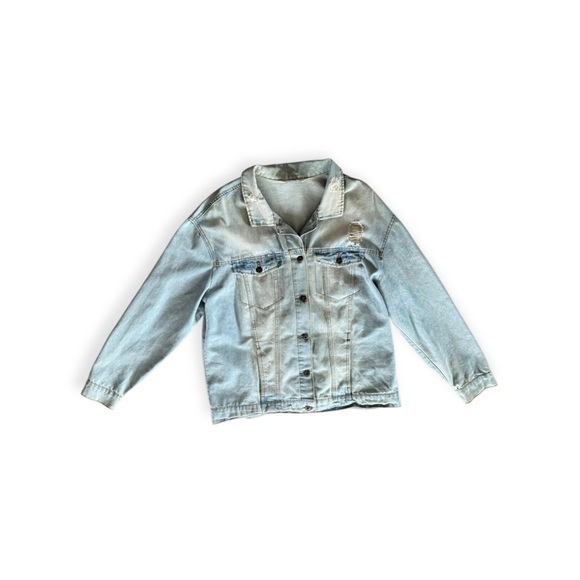 Highway Jeans Denim jacket XL button front distress style - Picture 4 of 11